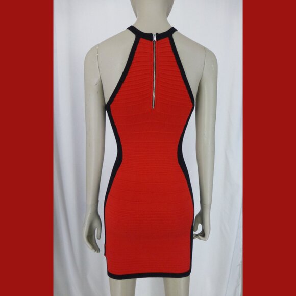 G by Guess Red and Black Bodycon Halter Dress (Size XS) - Picture 4 of 11